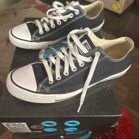 Converse Black and White All Star Sneakers - Picture 3 of 6